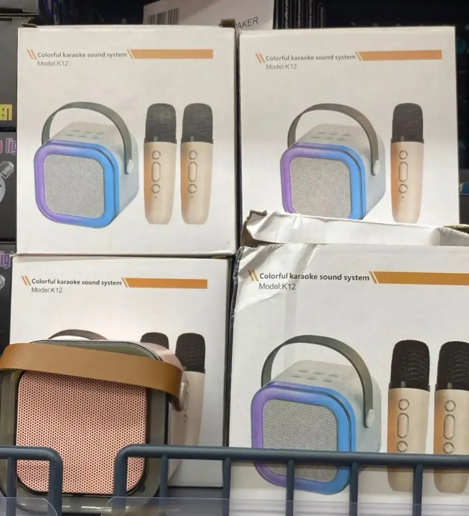 Parlante karaoke + 2 microfonos 