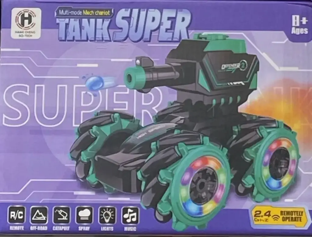 Tanque lanza bolas de hidrogel