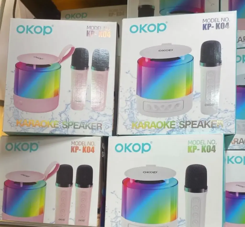 Parlante karaoke + 2 microfonos