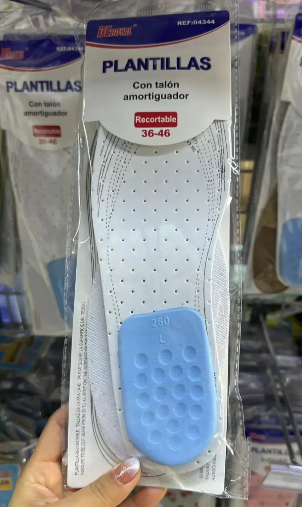 Plantilla con talon amortiguador