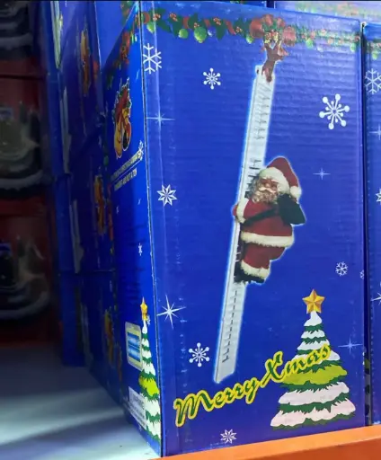 Viejo pascuero escalador 